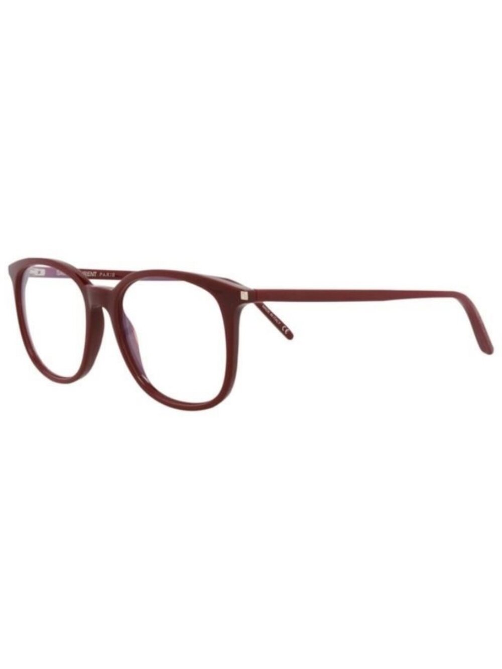 New Saint Laurent Womens Round/Oval Burgundy Burgundy Transparent Fashion Design